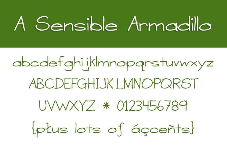 A Sensible Armadillo字体 2