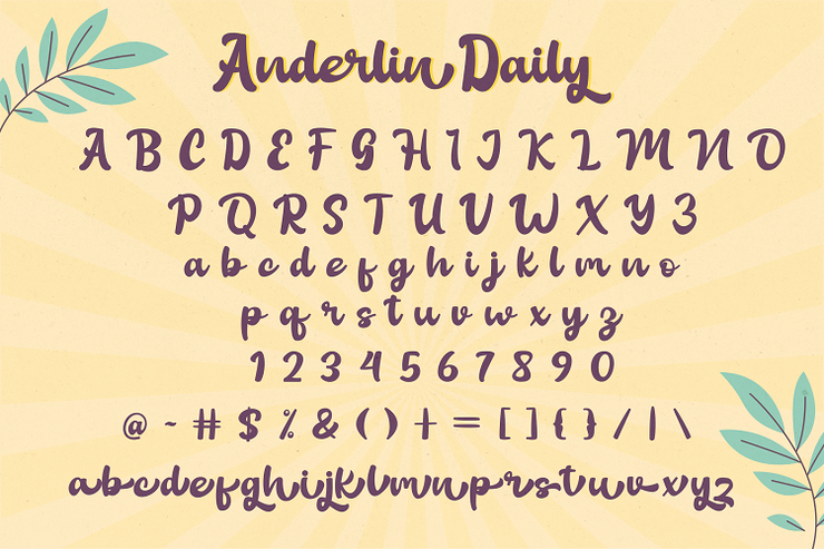 Anderlin Daily字体 6