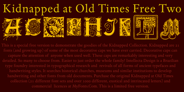 Kidnapped At Old Times Two字体 1