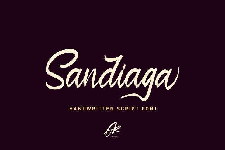 Sandiaga字体 8