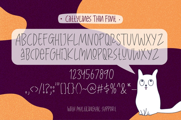 Catty Lines字体 5