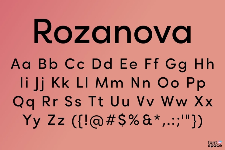 Rozanova字体 2