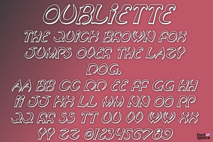 Oubliette字体 4