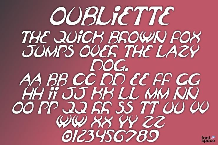 Oubliette字体 6