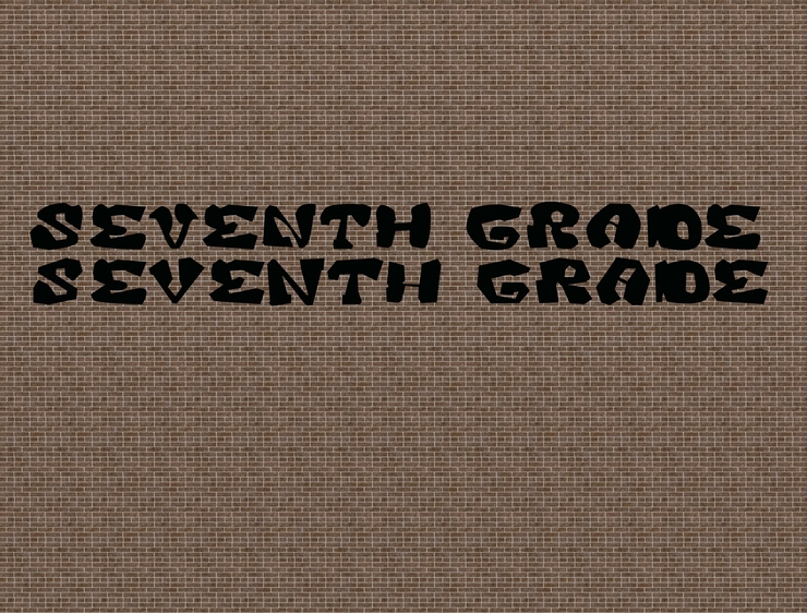 Seventh GRADE字体 3