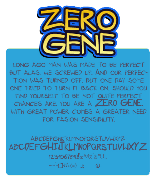 ZeroGene字体 1