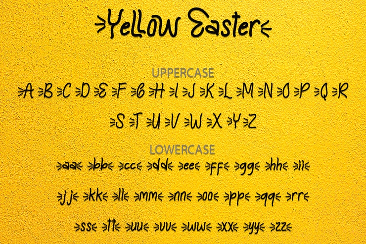 Yellow Easter字体 5