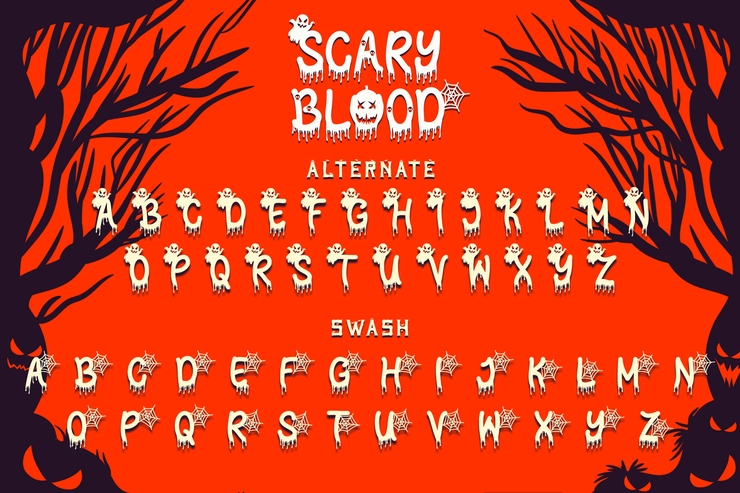 Scary Blood字体 5