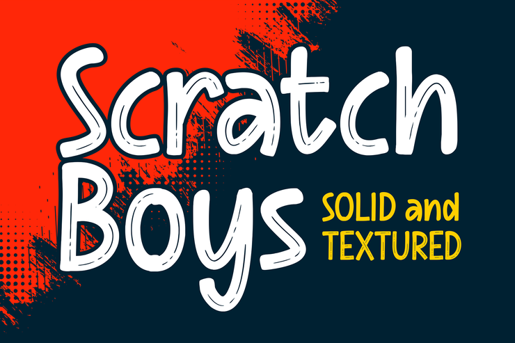 Scratch Boys Textured字体 3