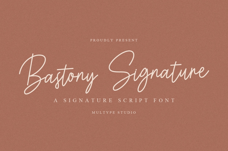 Bastony Signature字体 1