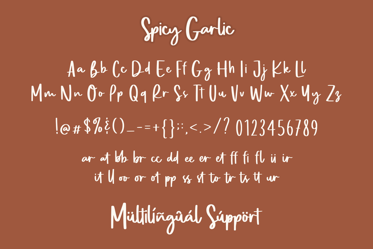 Spicy Garlic字体 10