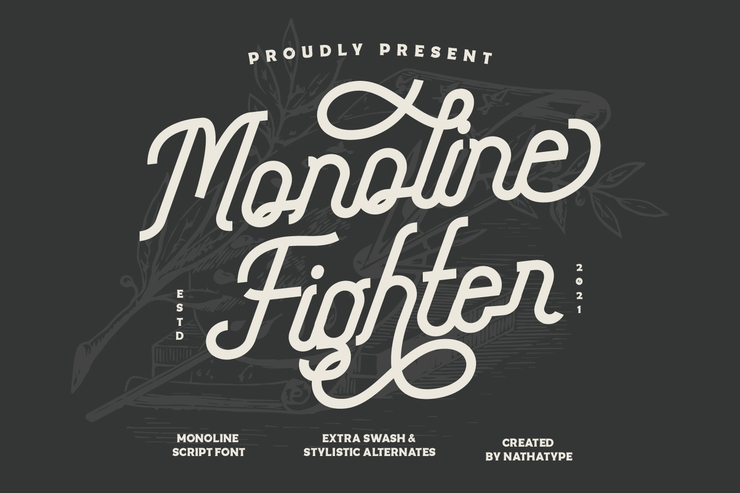 Monoline Fighter字体 2