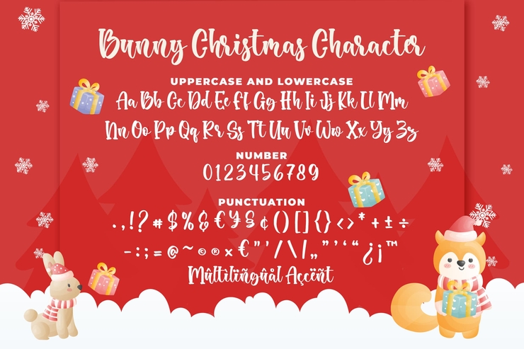 Bunny Christmas字体 4