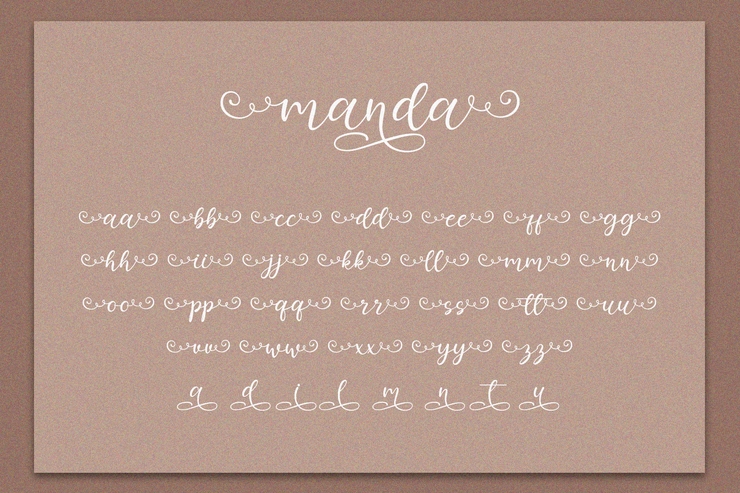 Manda - Modern Script字体 2