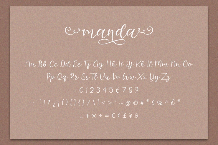 Manda - Modern Script字体 8