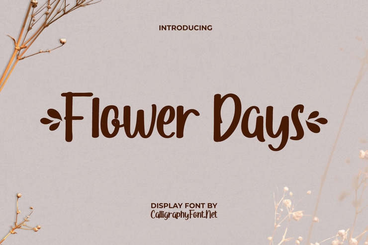 Flower Days字体 1