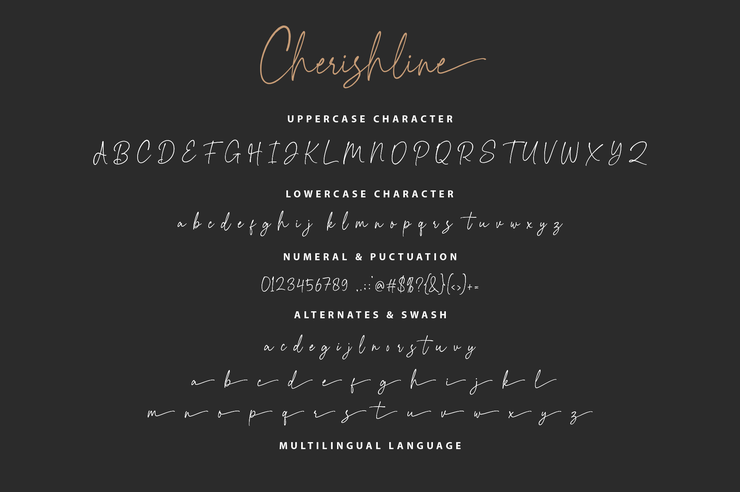 Cherishline字体 3