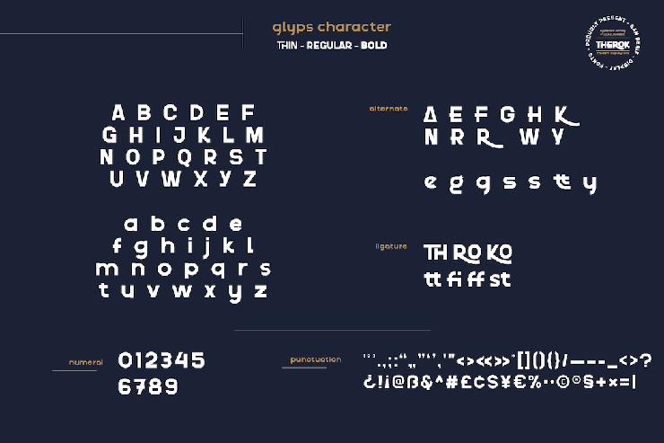 Therok Reg Personal字体 6