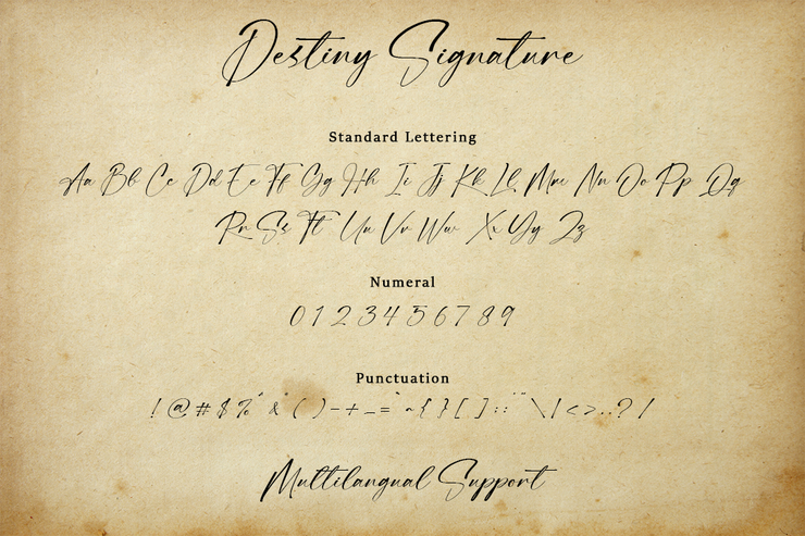 Destiny Signature字体 1