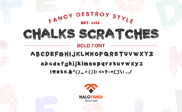Chalk Scratches Rough字体 1