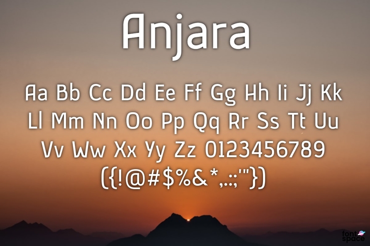 Anjara字体 1