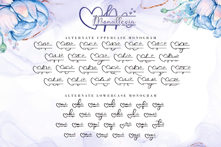 Monallesia Monogram字体 5