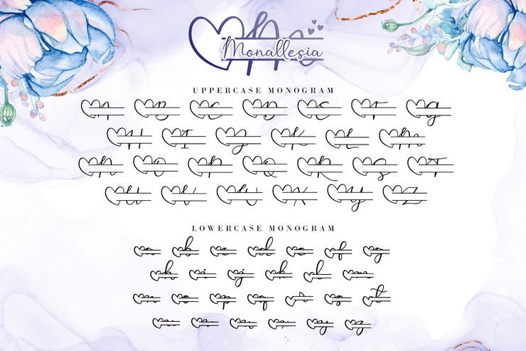 Monallesia Monogram字体 9