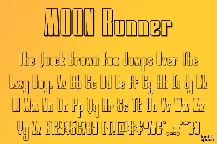 MOON Runner字体 1