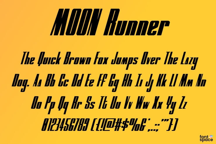 MOON Runner字体 5