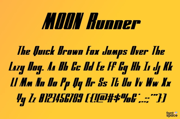 MOON Runner字体 7