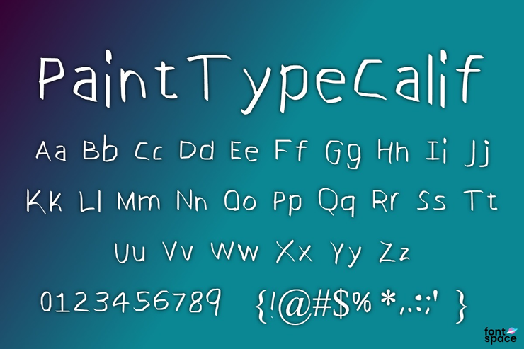 Paint Type Caligraphic字体 1