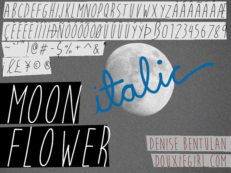 Moon Flower字体 1