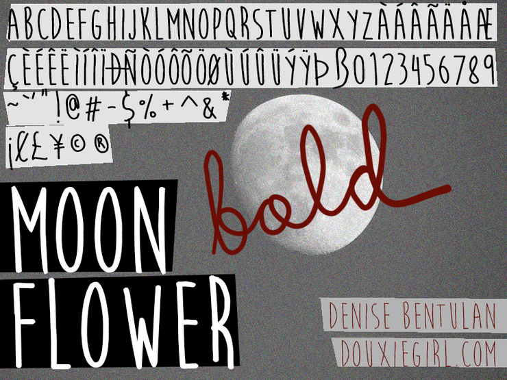 Moon Flower字体 2