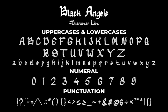 Black Angels字体 2