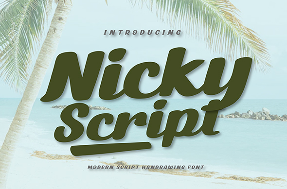 Nicky Script字体 2