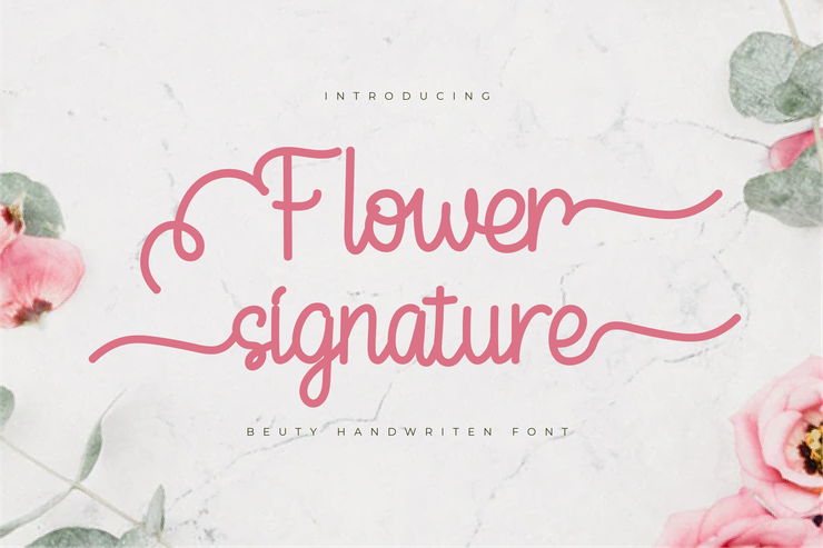 Flower Signature字体 1