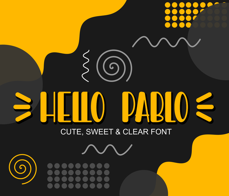 Hello Pablo字体 1