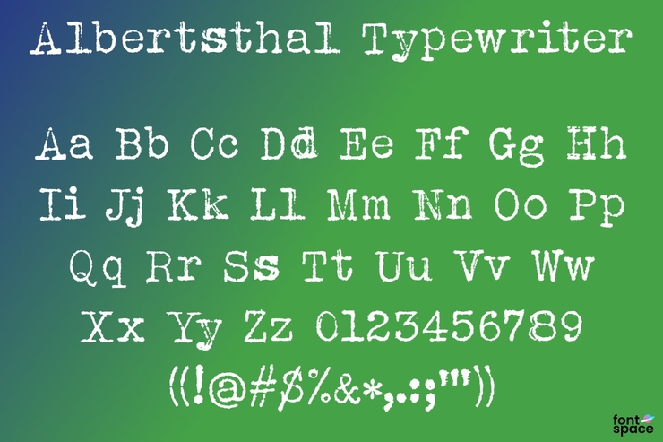 Albertsthal Typewriter字体 1