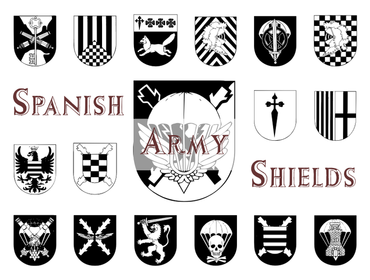 Spanish Army Shields字体 1