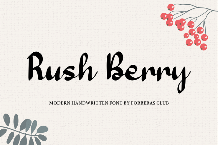 Rush Berry字体 5