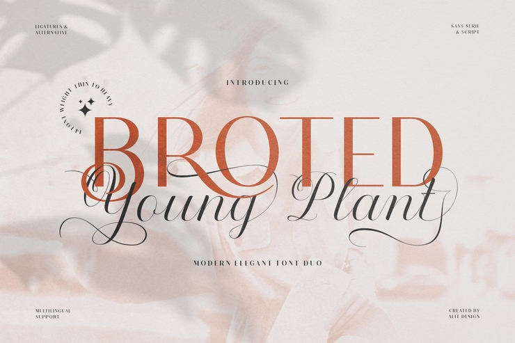 Broted Young plant字体 5