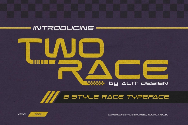 Two Race字体 3