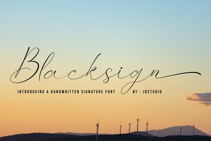 Blacksign字体 6