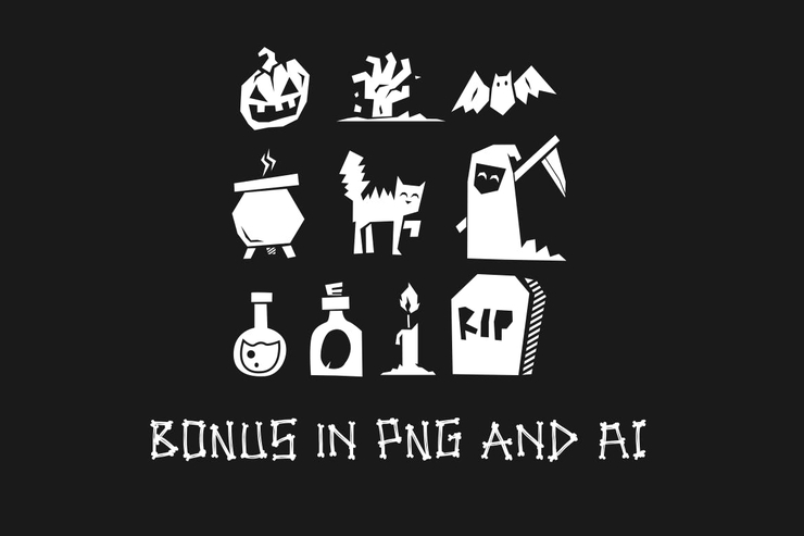 SPOOKYBONES字体 3