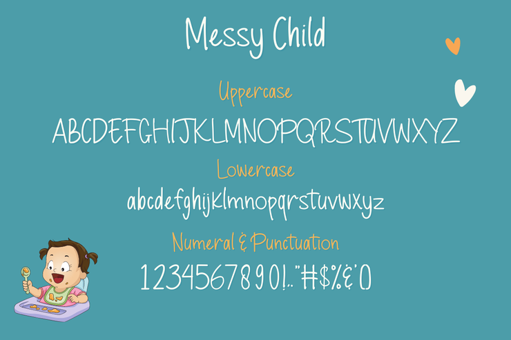 Messy Child字体 6