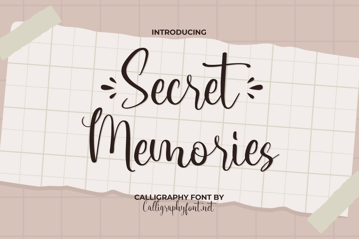 Secret Memories字体 5