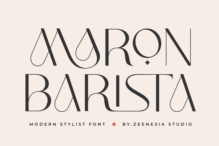 Maron Barista Only字体 4