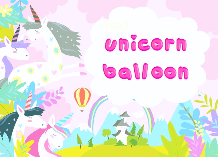 unicorn balloon字体 3