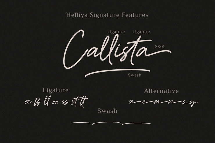 Helliya Signature字体 4