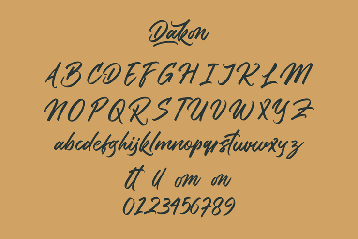 Dakon字体 5